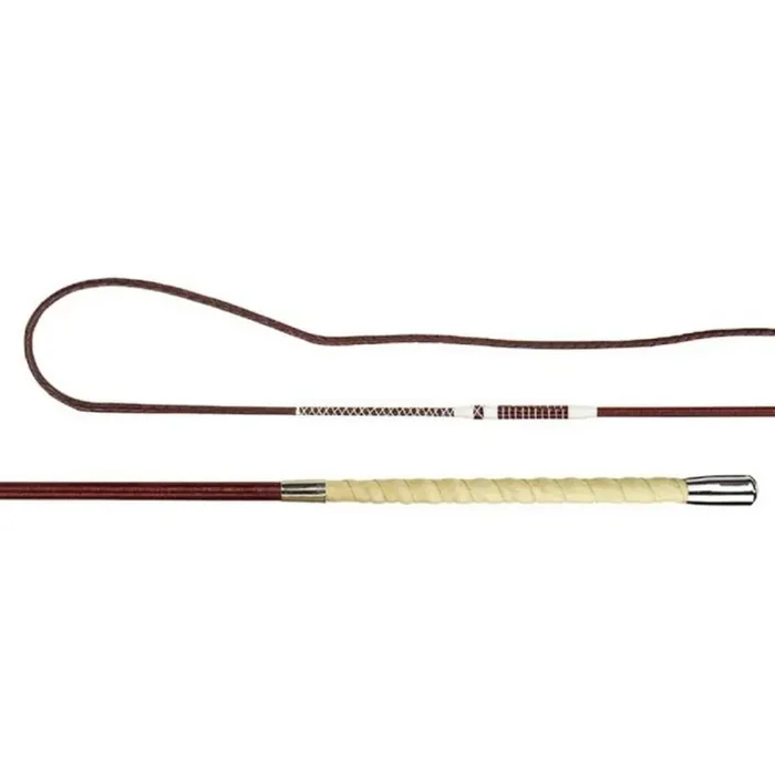 Fiberglass horse stick with lacquered handle + leather clapper Döbert