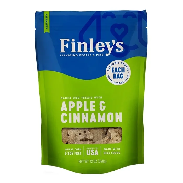 Finley’s Crunchy Biscuits Dog Treats Apple & Cinnamon 12-oz