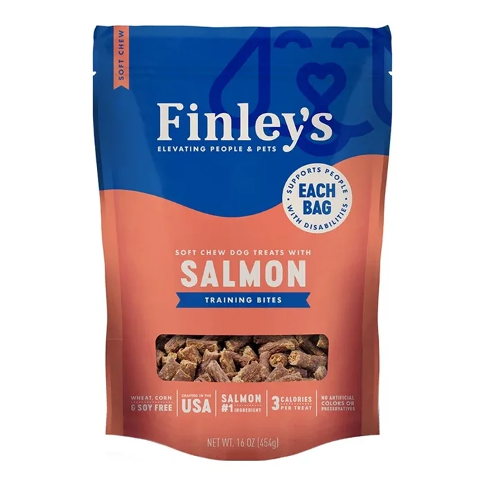 Finley’s Soft Chew Training Bites Dog Treats Salmon Recipe 16-oz