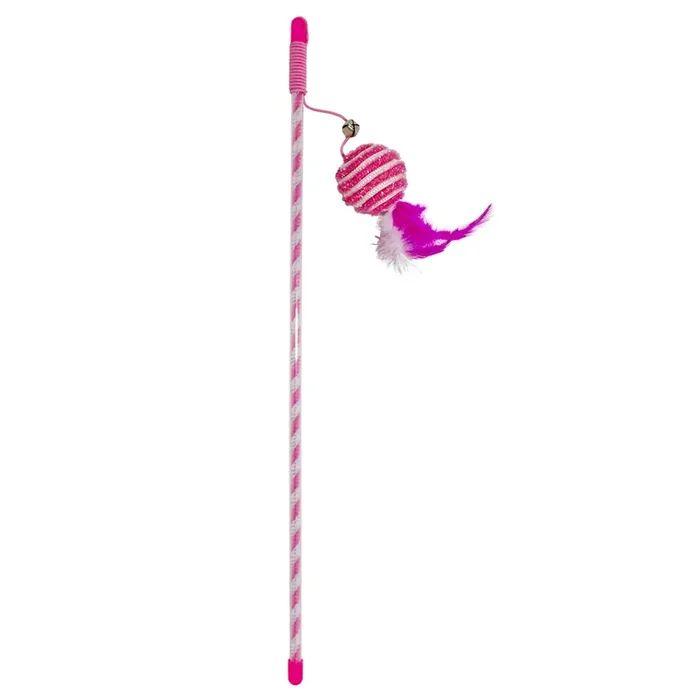 Fishing rod for cats glitter ball Duvoplus Catchy [Size 45.5x5x5 cm]