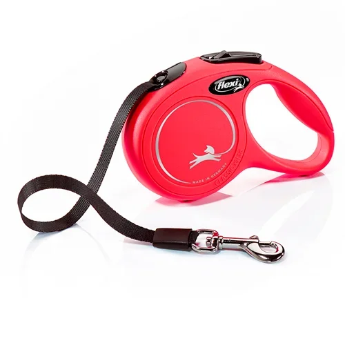FLEXI CORREA RETRACTIL NEW CLASSIC XS TAPE 3M RED