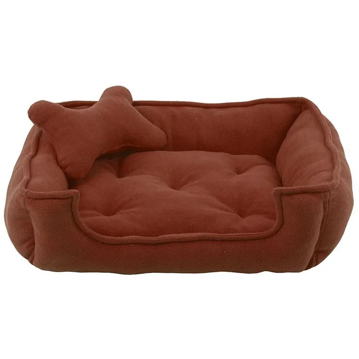 Fluffy’s Luxurious Reversible Soft Polyster Filled Bed for Dogs and Cats (Brown)