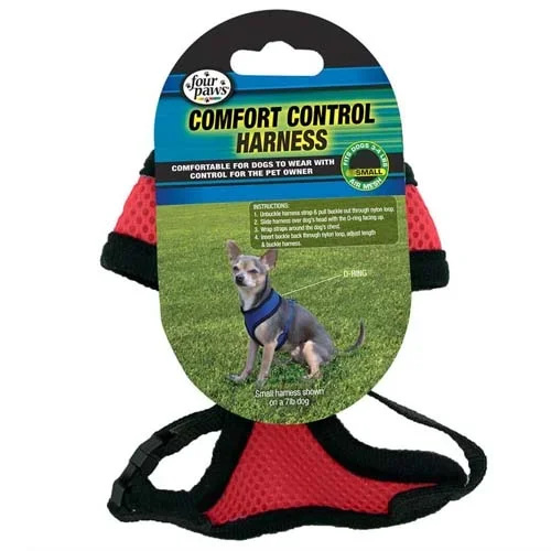 Four Paws Harness Comfort control small Red 100203701