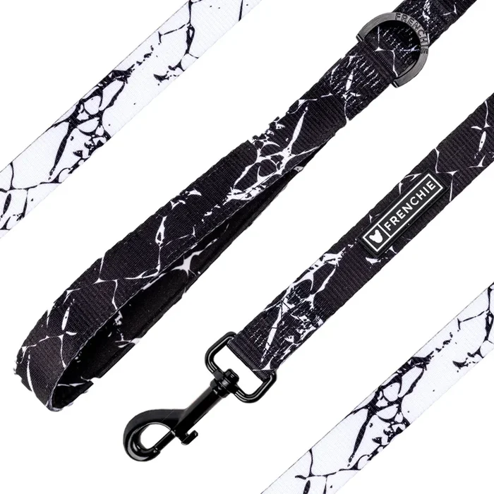 Frenchie Comfort Leash – Black Marble