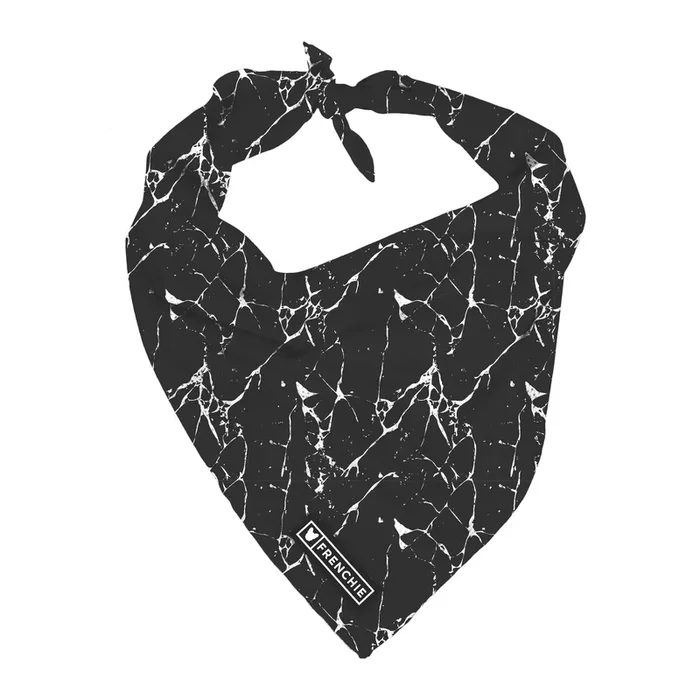 Frenchie Cooling Bandana – Black Marble