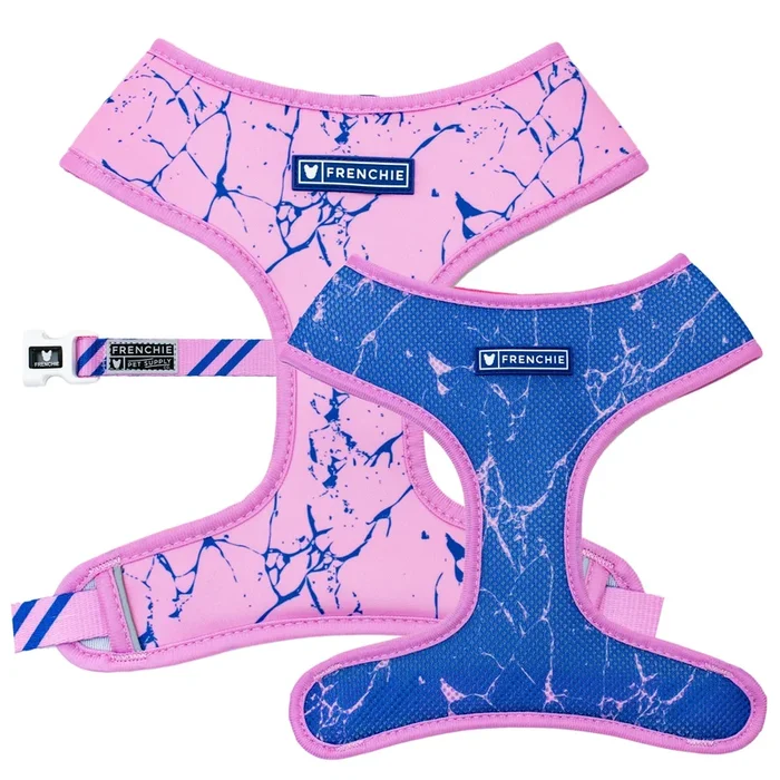 Frenchie Duo Reversible Harness – Pink Marble