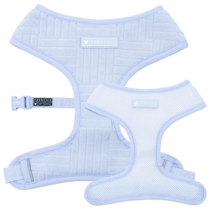 Frenchie Duo Reversible Harness – Terry- Blue