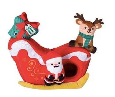 Fringe Studio “Hold On For Deer Life” Holiday Plush Interactive Burrow Dog Toy
