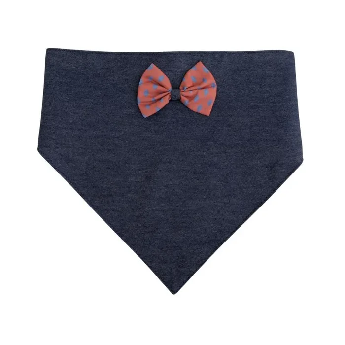 Furbuddies Bandana with Bowtie for Dogs – Denim Dark Blue