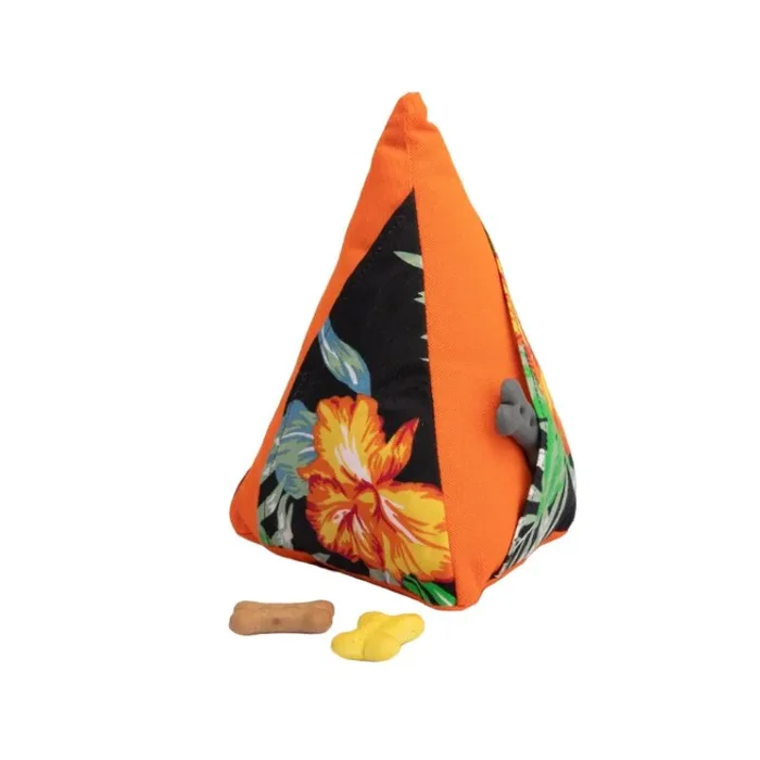 Furbuddies Dog Toys – Tangerine Paradise Triangle (Orange)