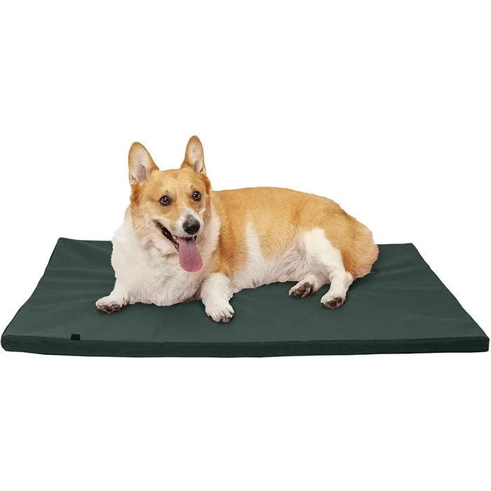 FurHaven Water Resistant Dog Kennel Pad – Green/Gray