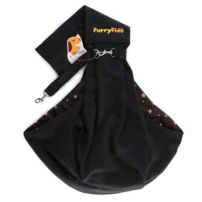 Furry Fido Pet Supplies – Furry Fido Classic Pet Sling – Black