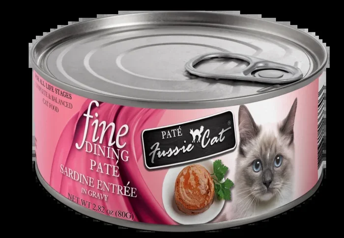 Fussie Cat Fine Dining Pate Sardine Cat Food Can