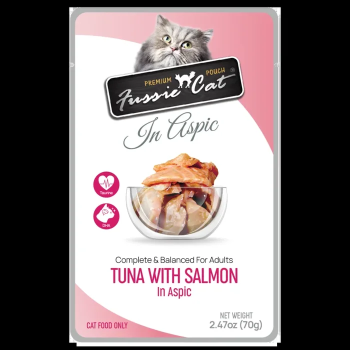 Fussie Cat Tuna with Salmon in Aspic Cat Food