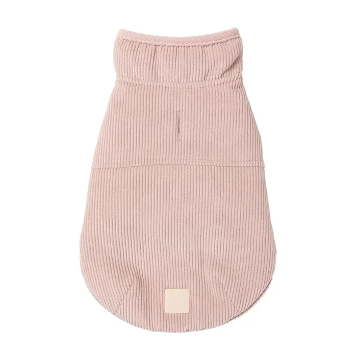 FuzzYard Life Corduroy Dog Jacket – Soft Blush