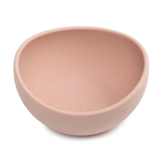 FuzzYard Life Silicone Dog Bowl – Soft Blush
