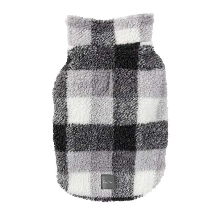 FuzzYard Lumberjack Dog Jacket – White/Black