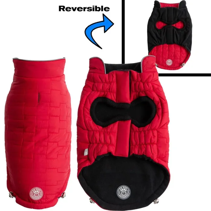 GF Pet Reversible Chalet Dog Jacket – Red
