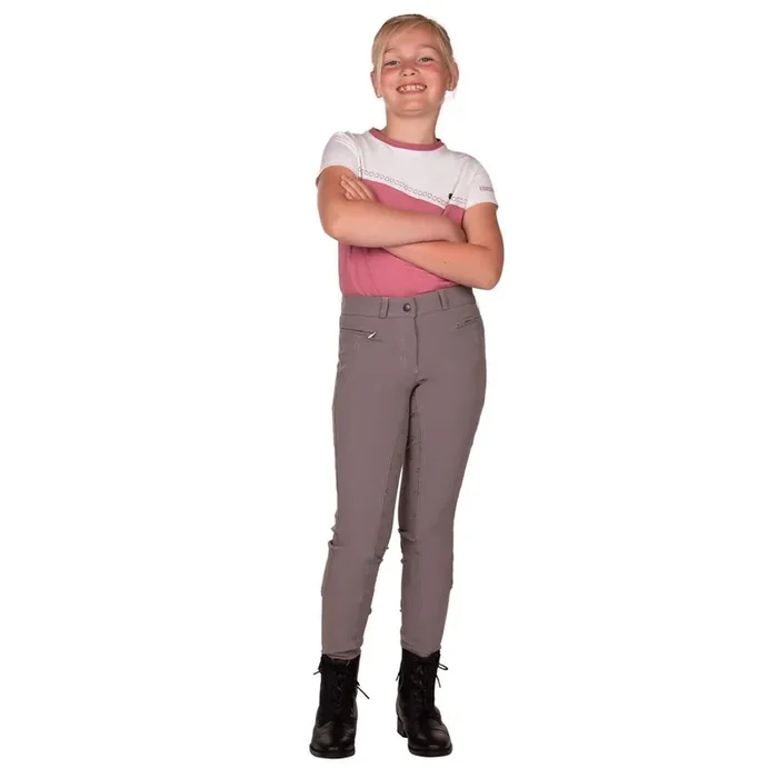 Girls‘ full grip riding pants QHP Victoria [Size 8 years]