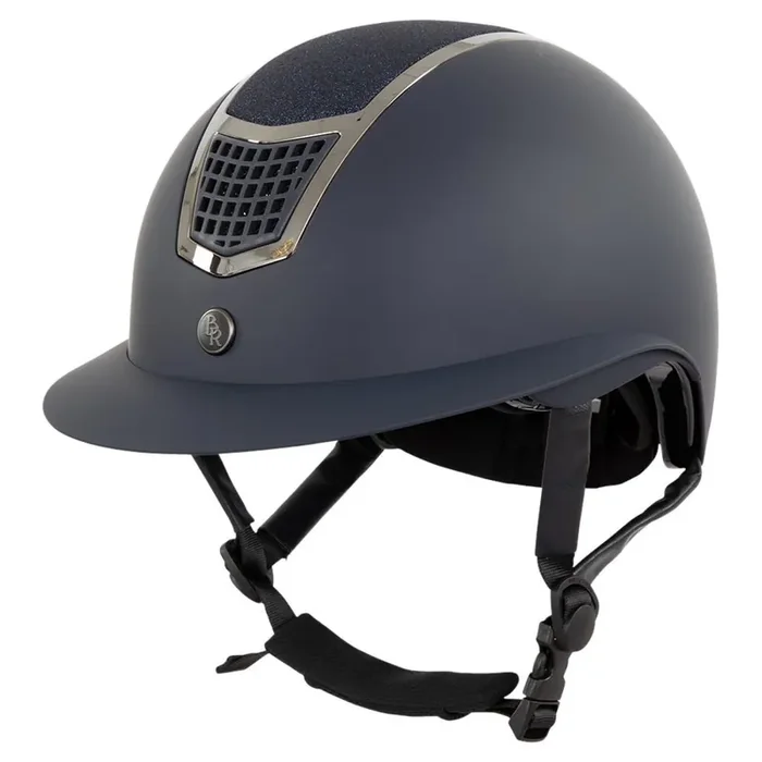 glitter riding helmet with polo visor BR Equitation Lambda Plus Glitter