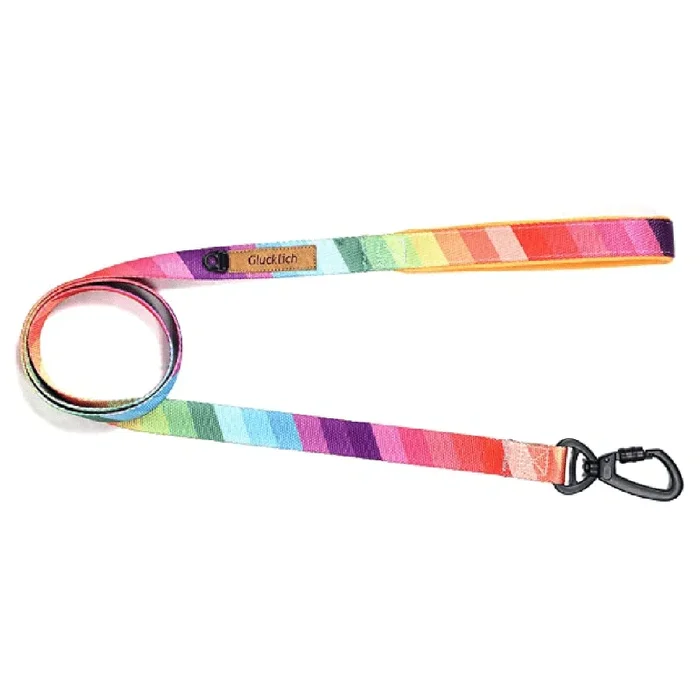 Glucklich Heavy Duty Printed Leash for Dogs (Rainbow)