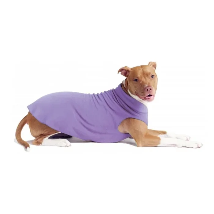 Gold Paw Fleece Dog Jacket – Lavender