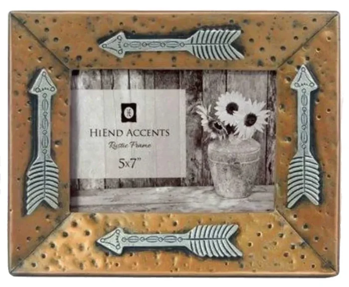 Gold Picture Frame with Arrows, 5″ x 7″