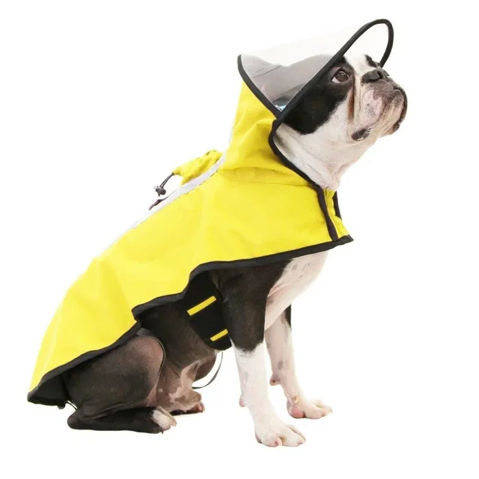 Gooby Adjustable Dog Raincoat – Yellow