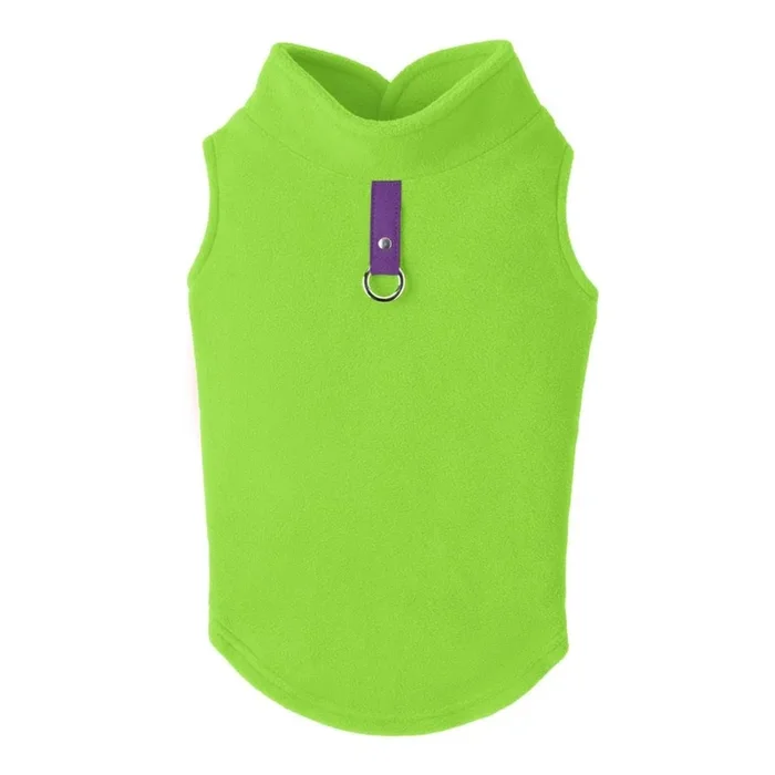 Gooby Fleece Dog Vest – Lime