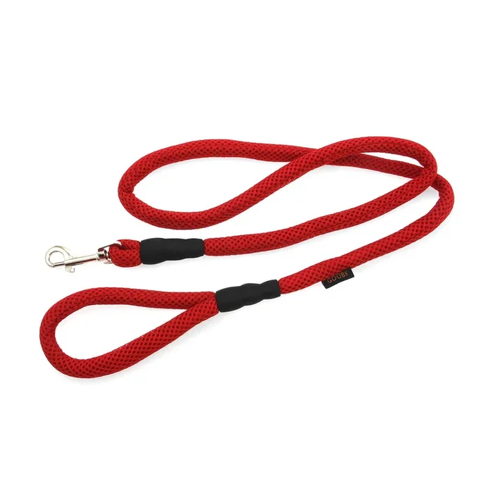 Gooby Mesh Fabric Dog Leash – Red