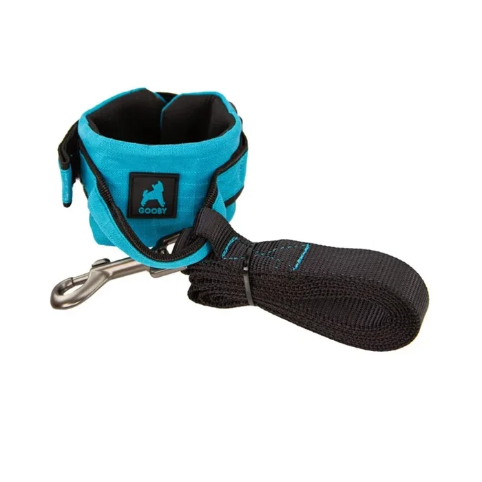 Gooby Ripstop Wristband Dog Leash – Turquoise