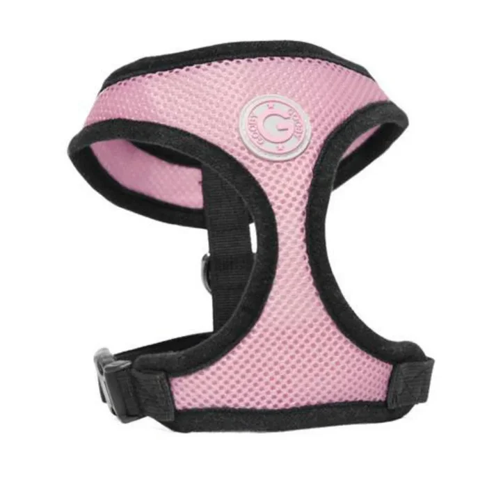 Gooby Soft Mesh Dog Harness – Pink