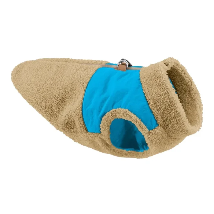 Gooby Zip Up Sherpa Fleece Dog Vest – Two Tone Cream