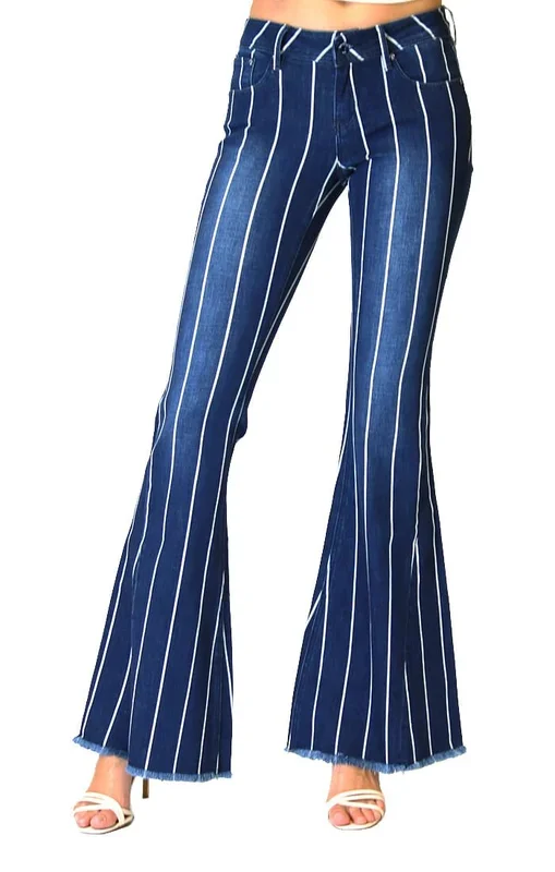Grace in LA Stripe Flare Jeans