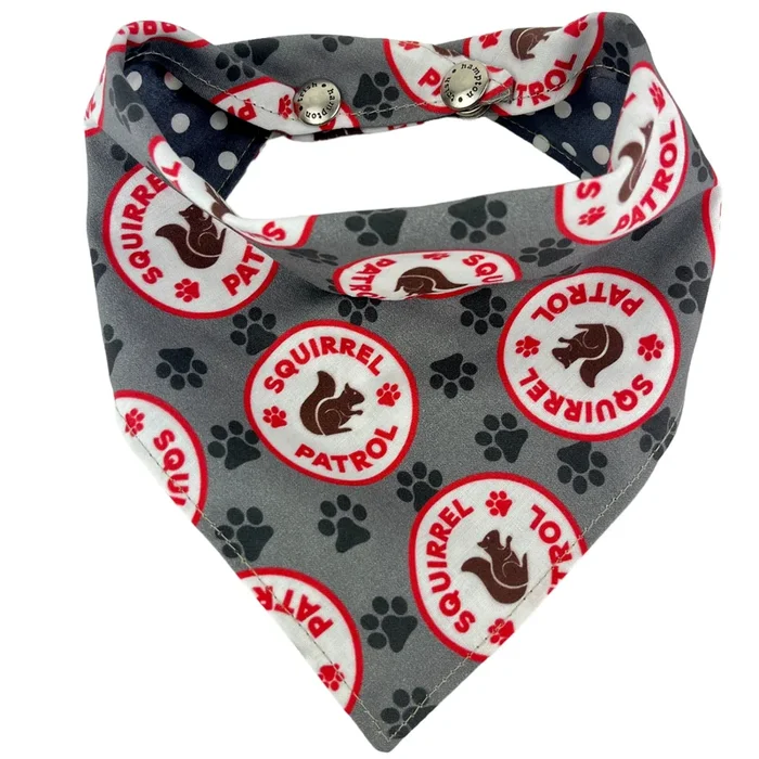 Gray Squirrel Patrol Dog Bandana – 1061