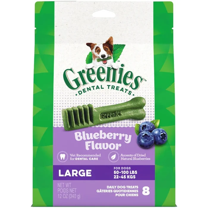 Greenies Blueberry Dog Dental Treats Large 12-oz 8 Count