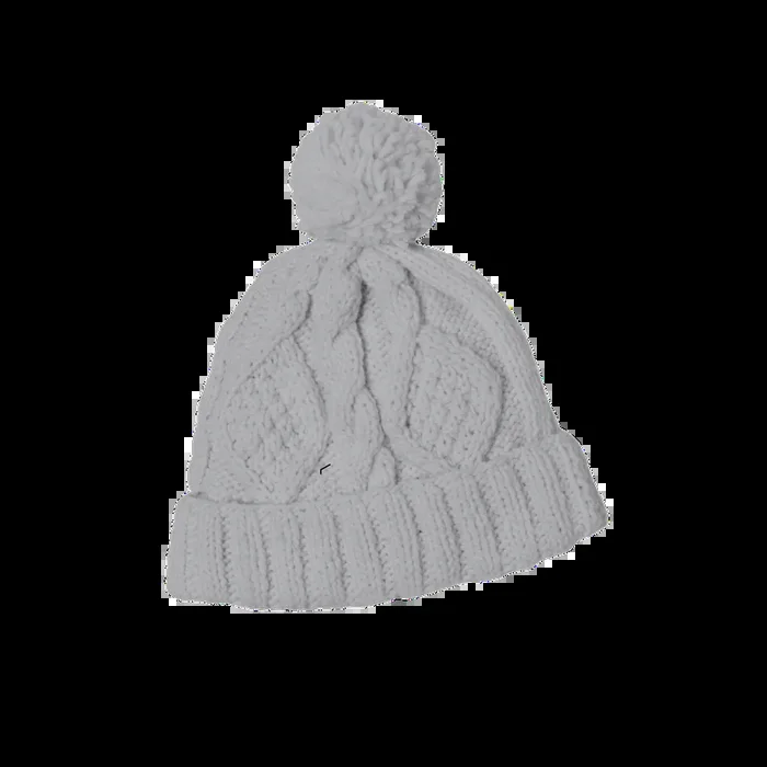 Grey Cable Knit Hat