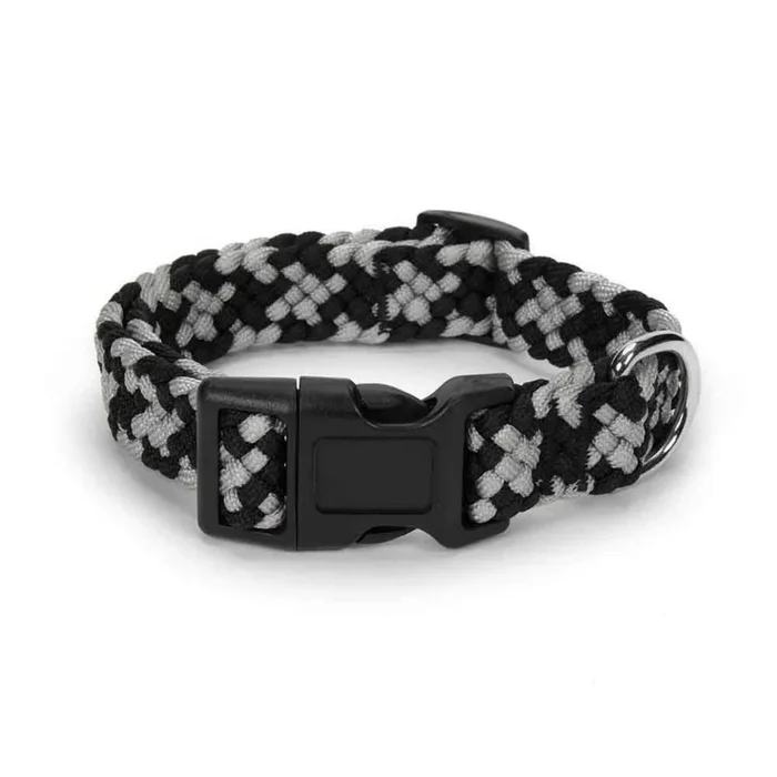 Guardian Gear Braided Rope Dog Collar – Black