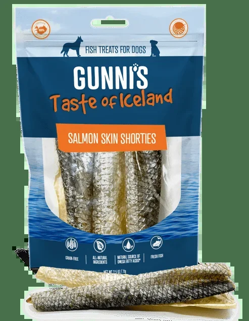 Gunni’s Salmon Skin Shorties Treats for Dogs