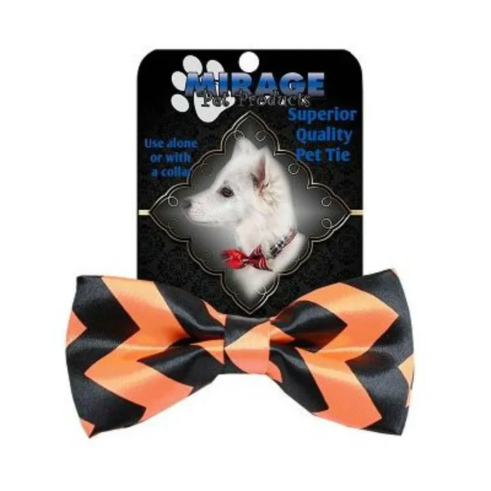 Halloween Chevron Dog Bow Tie