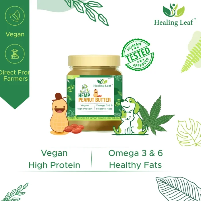 Healing Leaf Hemp Peanut Butter for Dogs and Cats