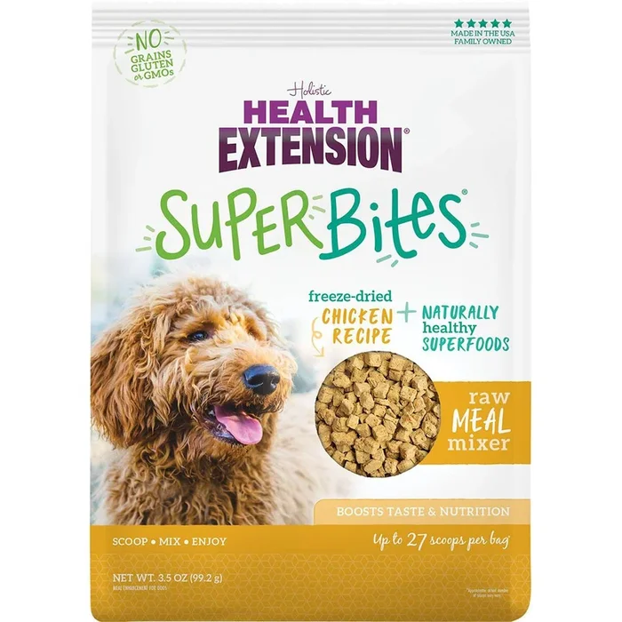Health Extension SuperBites Freeze-Dried Chicken Recipe Meal Mixer Dog Food
