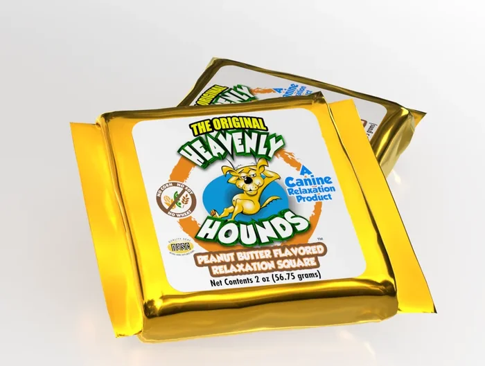 Heavenly Hounds Peanut Butter Relaxation Square Calming Treat for Dogs