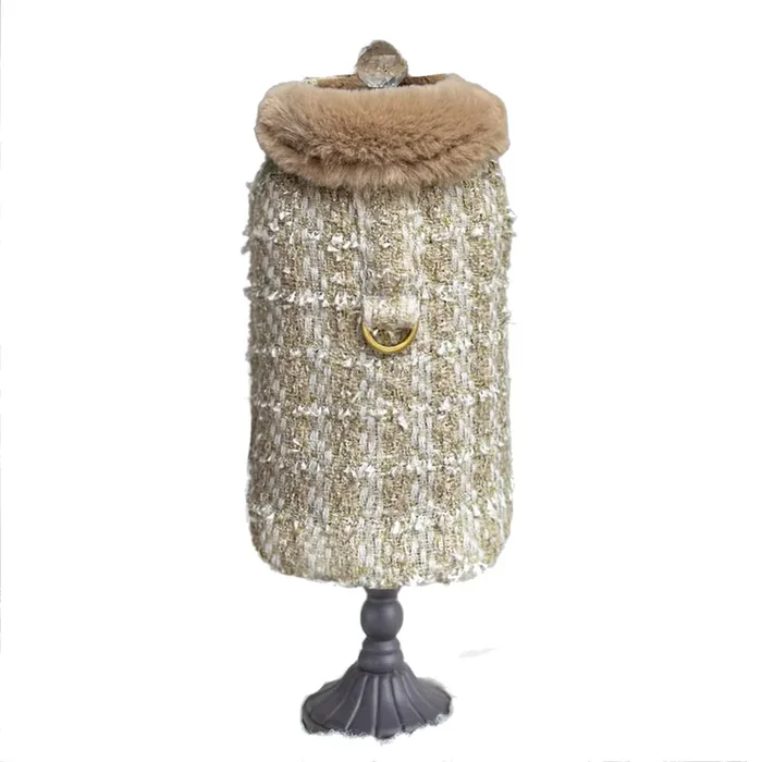 Hello Doggie Annabella Tweed Dog Coat – Gold Ore