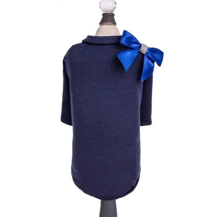 Hello Doggie Cocktail Hour Dog Tee – Navy