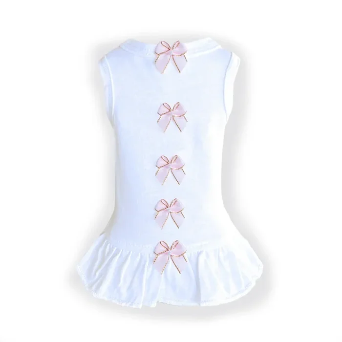 Hello Doggie Summer Dreams Dog Dress – White