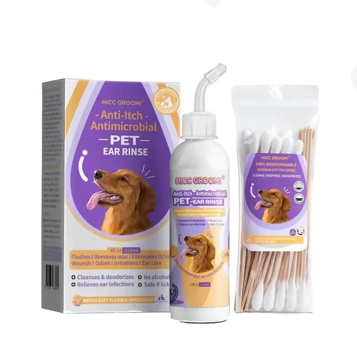 HICC PET Antibacterial Ear Rinse for Dogs & Cats