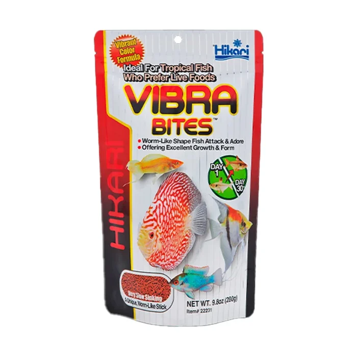 Hikari USA Vibra Bites Tropical Very Slow Sinking Fish Food 9.8-oz