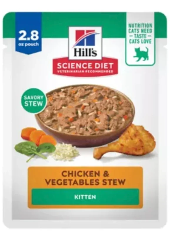 Hill’s Science Diet Cat – Kitten, Stew, Pouch, 2.8 OZ