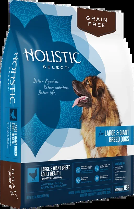 Holistic Select Grain Free Large Breed Adult Chicken Dog Kibble